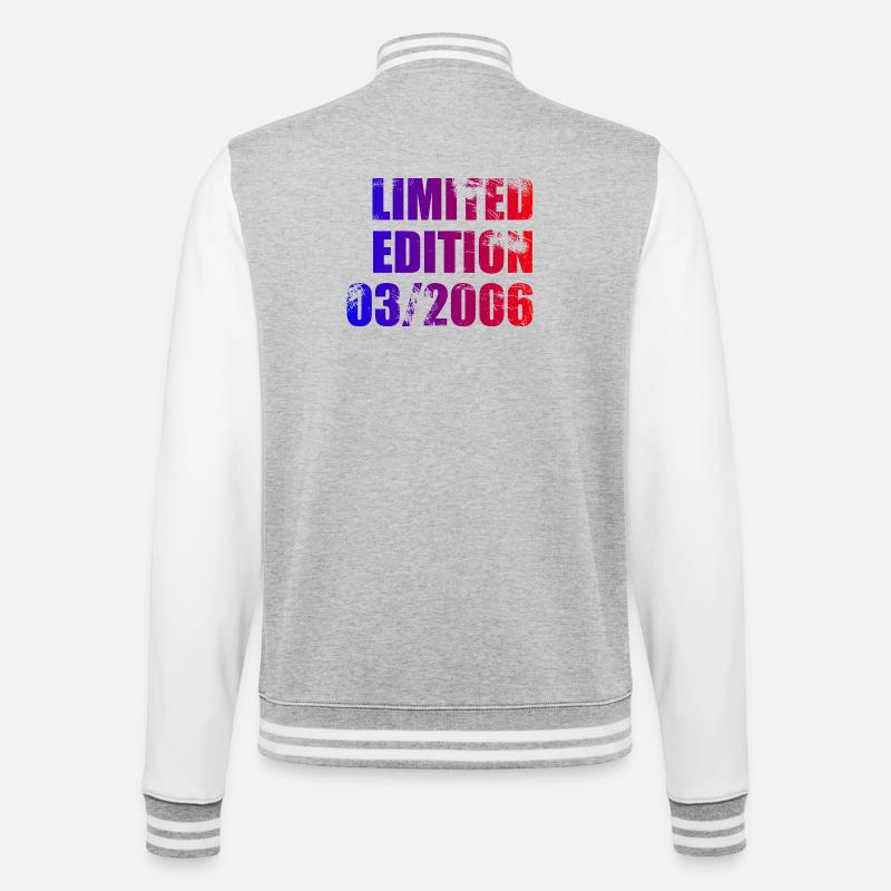 20e anniversaire édition limitée 03/2006 - Veste Teddy - gris chiné / blanc