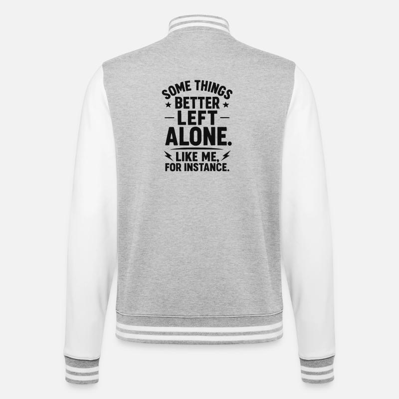 Lustiger Spruch Introvertierte Nerds Geschenkidee - College-Sweatjacke - Grau meliert/Weiß