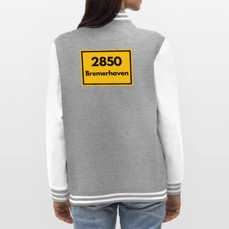 OLD POSTCODE POSTCODE RETRO 2850 BREMERHAVEN HAFEN College Sweat Jacket