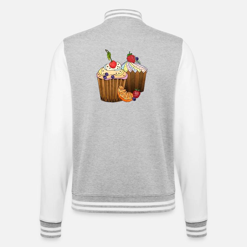 Gâteaux - Veste Teddy - gris chiné / blanc