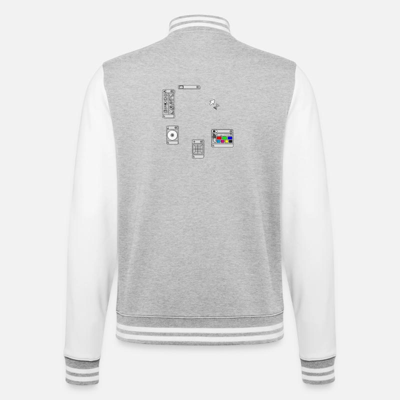 DEVISE - Veste Teddy - gris chiné / blanc