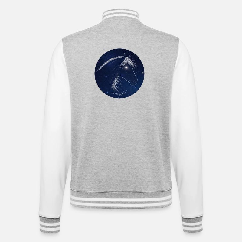 Cheval Étoile - Veste Teddy - gris chiné / blanc