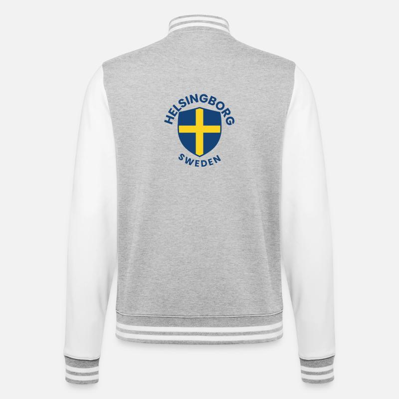 Blason de l’écu de Helsingborg - Veste Teddy - gris chiné / blanc