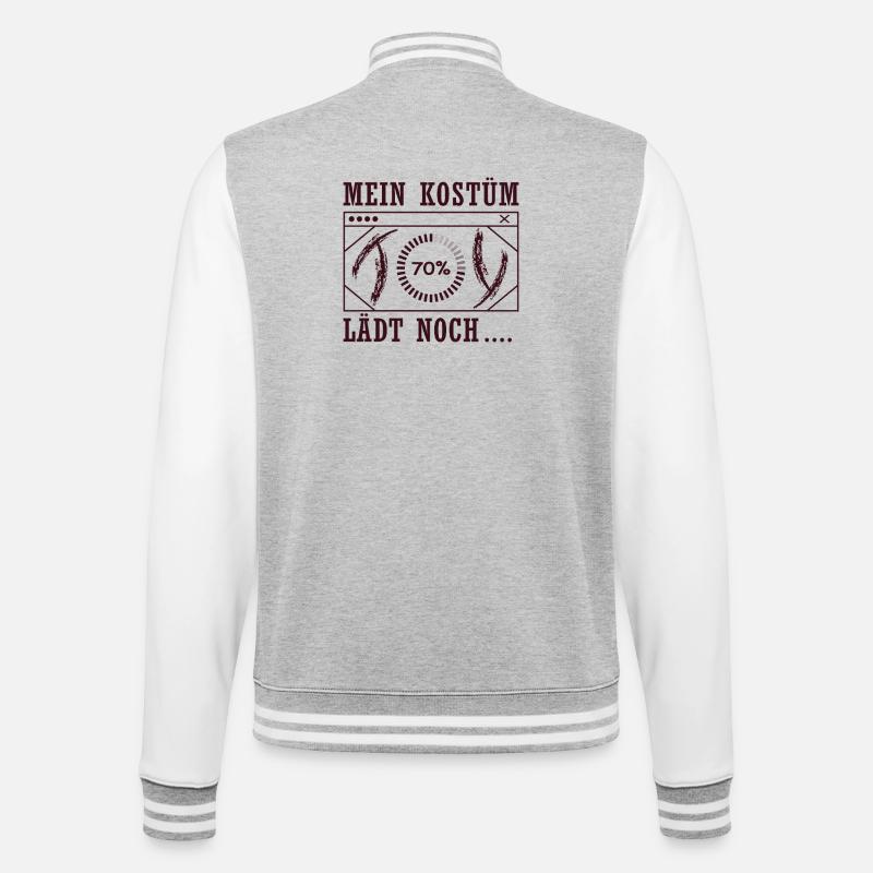 My costume is still loading - College Sweat Jacket - heather grey/white