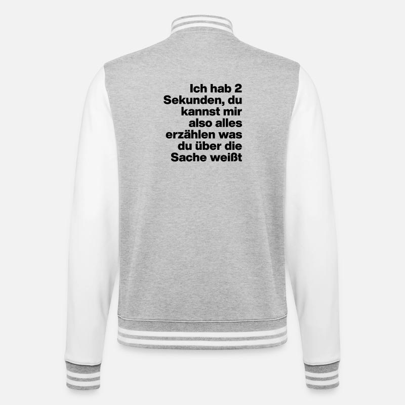 2 SECONDES, T’ES STUPIDE ? SARCASME, COQUIN - Veste Teddy - gris chiné / blanc