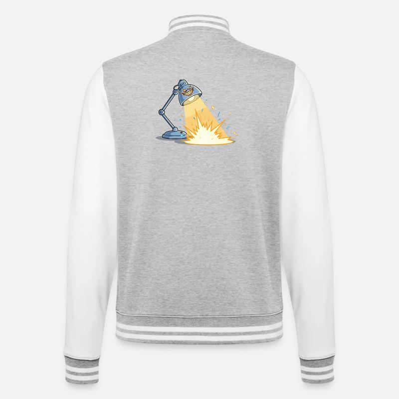 Lampe Explosive Espiègle - Veste Teddy - gris chiné / blanc