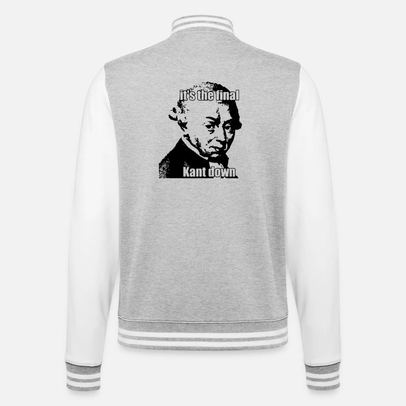 It´s the finale Kant down - College-Sweatjacke - Grau meliert/Weiß