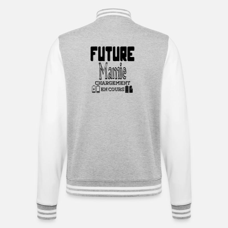 Future Granny Loading In Progress - College Sweat Jacket - heather grey/white