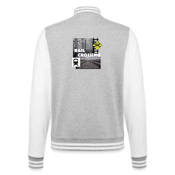 RAIL CROSSING - College-Sweatjacke - Grau meliert/Weiß - Hinten - Marisol (170cm)