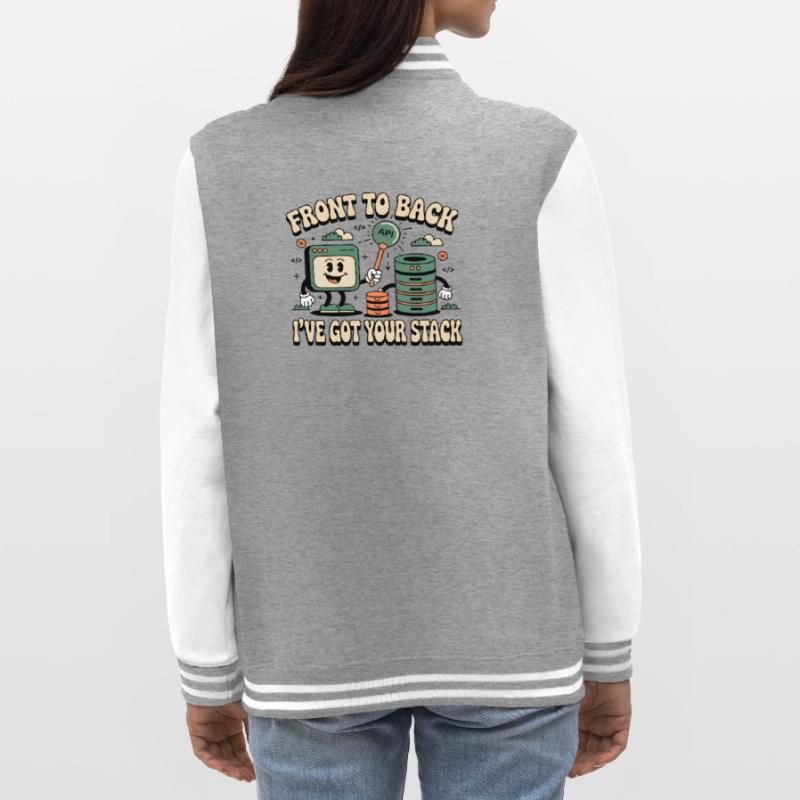 From Front to Back: Full Stack Developers College Sweat Jacket