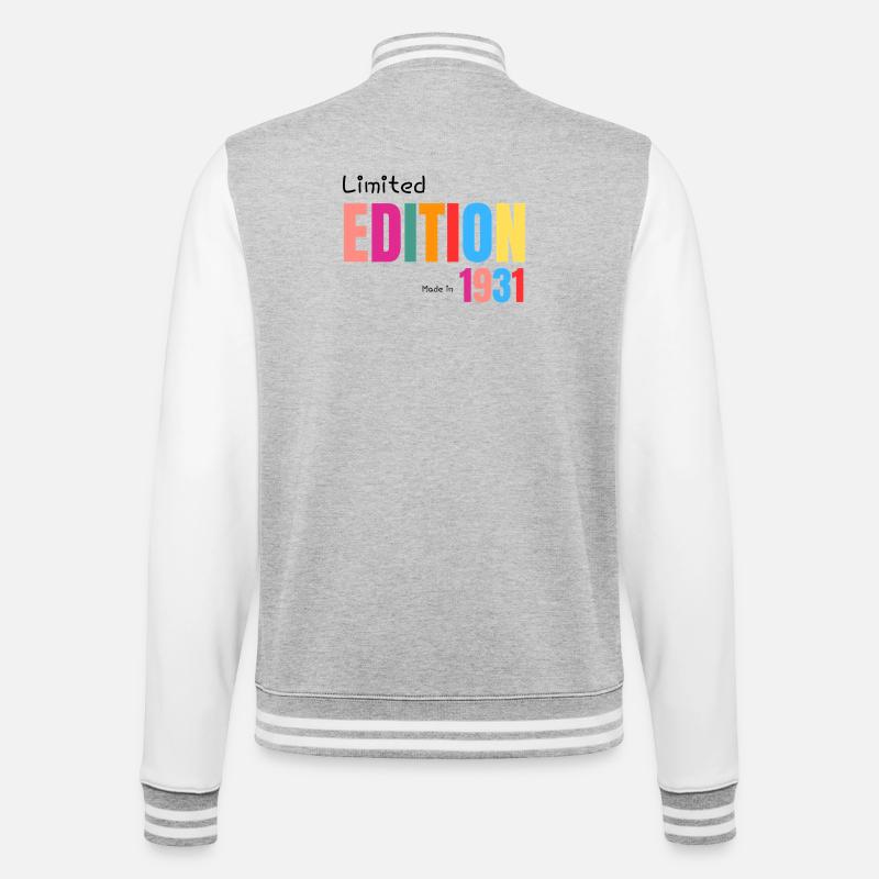 Limited edition Made in 1931 - College Sweat Jacket - heather grey/white