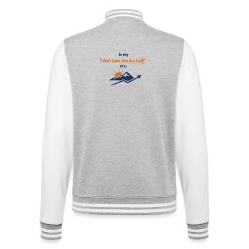 In My I Don’t Know Why But I Will Era - College-Sweatjacke - Grau meliert/Weiß - Hinten - Marisol (170cm)
