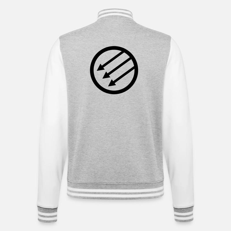 Iron Front / Eiserne Front / Järnfronten - College Sweat Jacket - heather grey/white