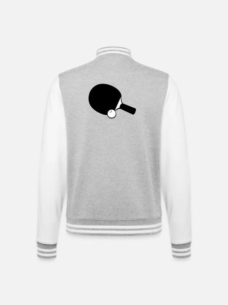 Raquettes de tennis de table - Veste Teddy - gris chiné / blanc