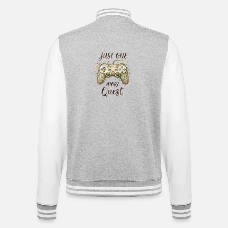 Nur noch eine Quest Botanischer Controller - College-Sweatjacke - Grau meliert/Weiß