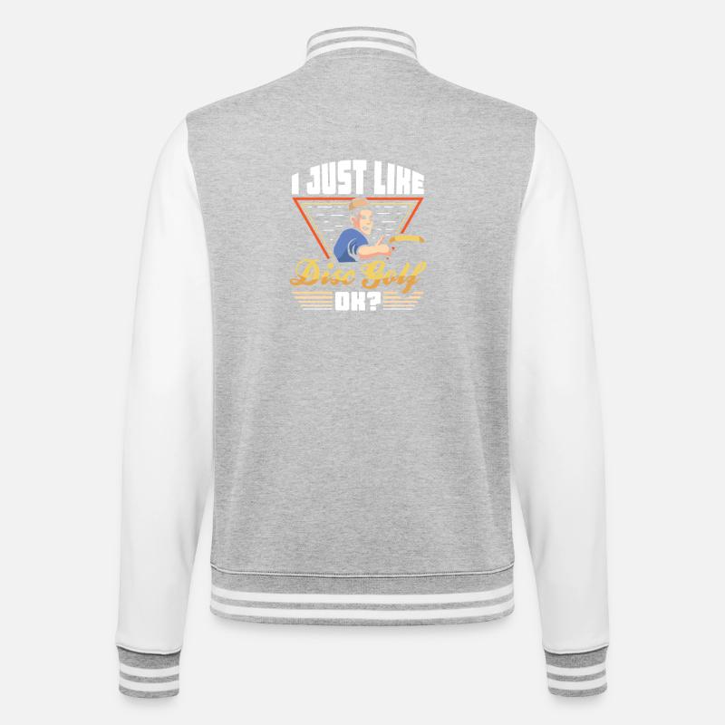 Disc Golf Gifts Disc Golf - College Sweat Jacket - heather grey/white
