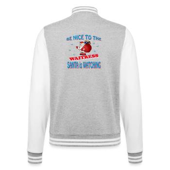 SANTA WAITRESS - College-Sweatjacke - Grau meliert/Weiß - Hinten - Marisol (170cm)
