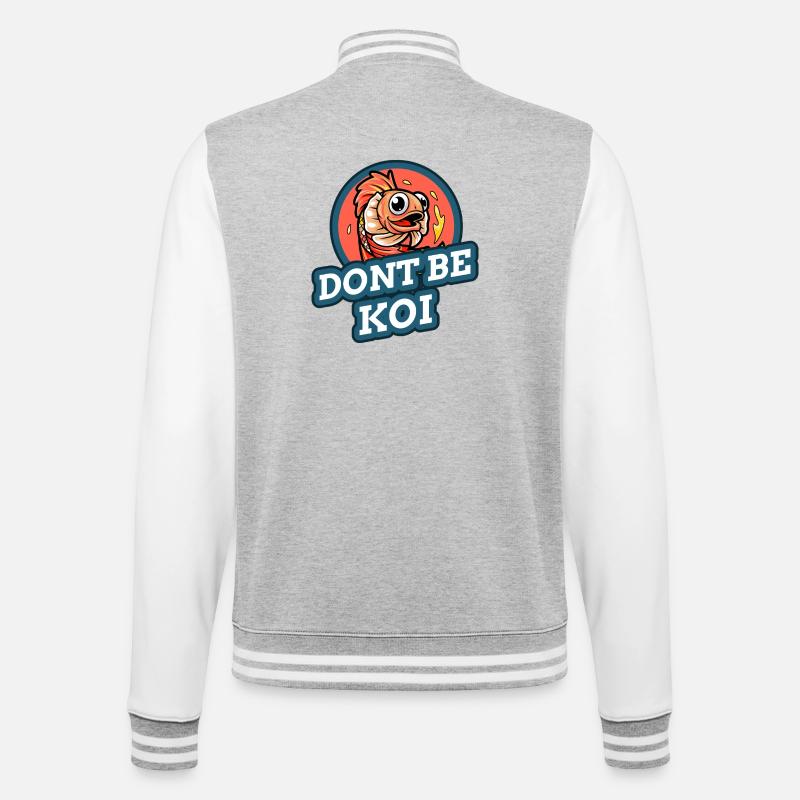 Ne sois pas un koi - Veste Teddy - gris chiné / blanc