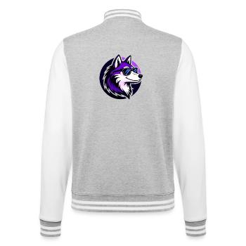Purple Wolf Stylish Sonnenbrillen - College-Sweatjacke - Grau meliert/Weiß - Hinten - Marisol (170cm)