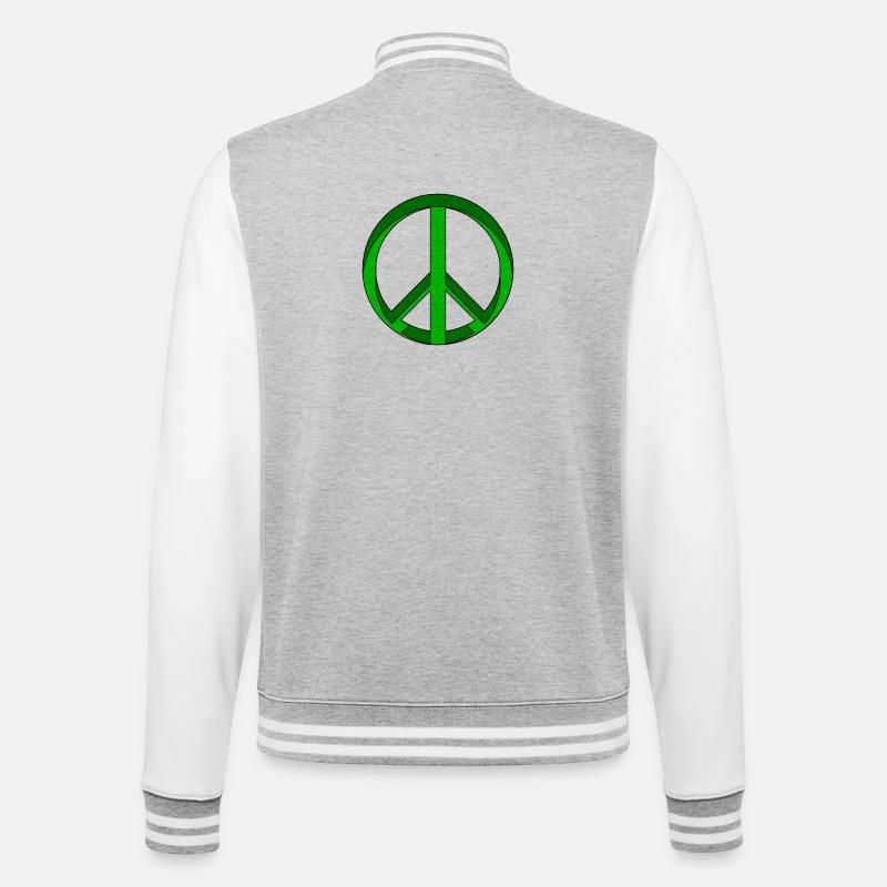 Logopit_1772057334849 - College-Sweatjacke - Grau meliert/Weiß