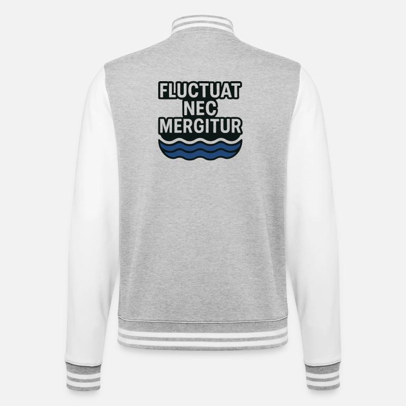 Fluctuat Nec Mergitur Paris Paname 75 - College Sweat Jacket - heather grey/white