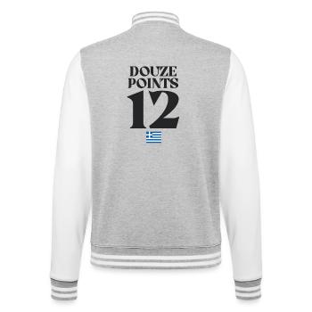 Douze Punkte 12 Griechenland Euroviision - College-Sweatjacke - Grau meliert/Weiß - Hinten - Marisol (170cm)