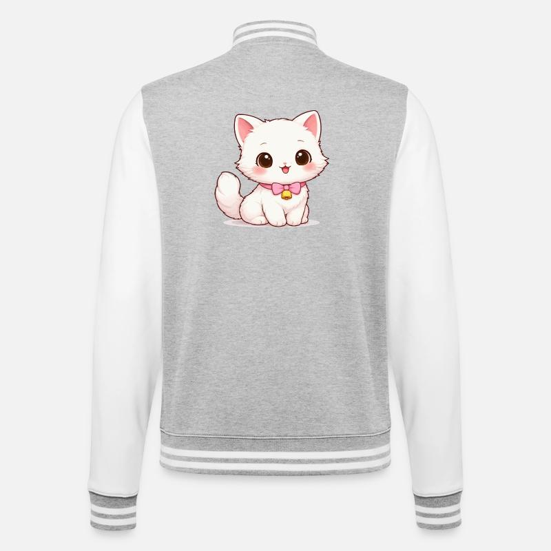 Kitten Bell Magic - College Sweat Jacket - heather grey/white