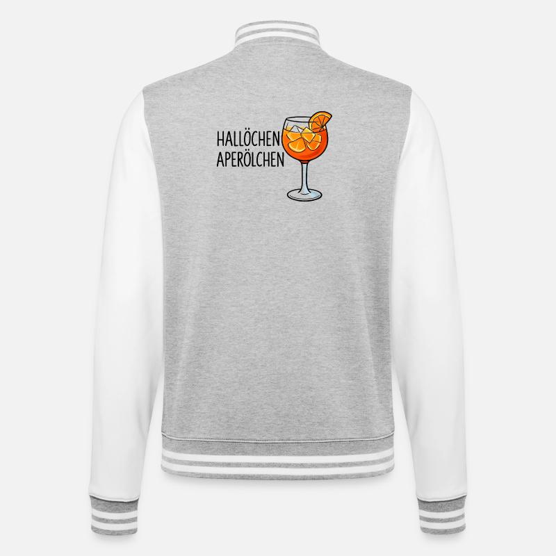 Hallöchen Aperölchen Party Spritz Gift Idea - College Sweat Jacket - heather grey/white