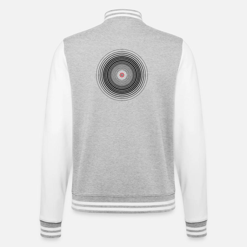 vinyle - Veste Teddy - gris chiné / blanc