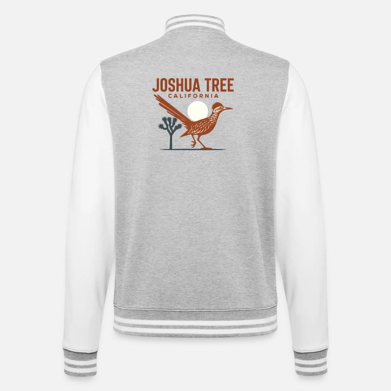 Joshua Tree Roadrunner Sunset - College Sweat Jacket - heather grey/white