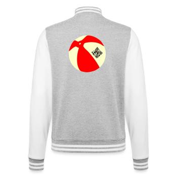 Ball QR - College-Sweatjacke - Grau meliert/Weiß - Hinten - Marisol (170cm)