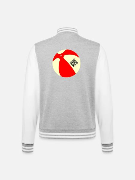 Ball QR - College Sweat Jacket - heather grey/white