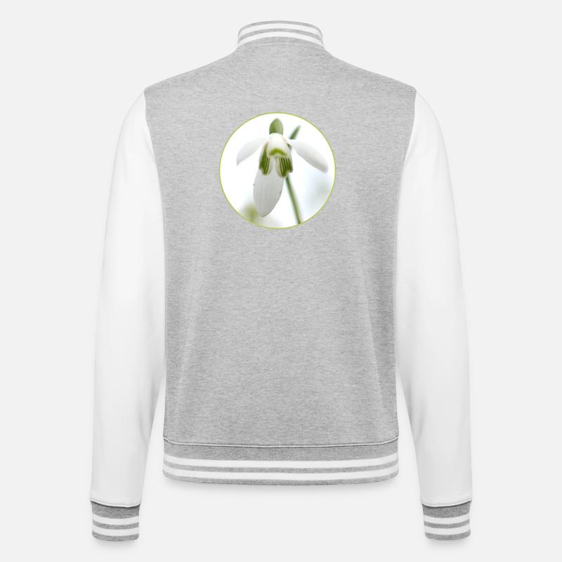 Source de la Fleur de Perce-Neige - Veste Teddy - gris chiné / blanc