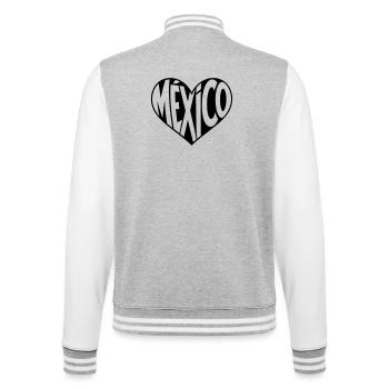 Mexico Heart Design - Veste Teddy - gris chiné / blanc - Dos - Marisol (170cm)