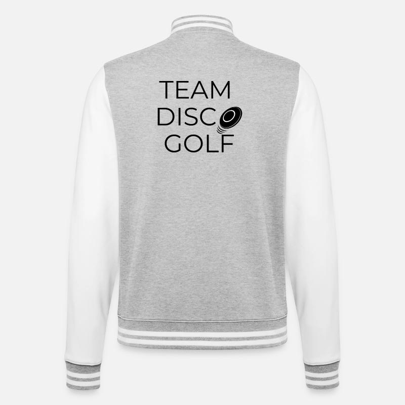 Team Disco Golf - Design avec disque - Veste Teddy - gris chiné / blanc