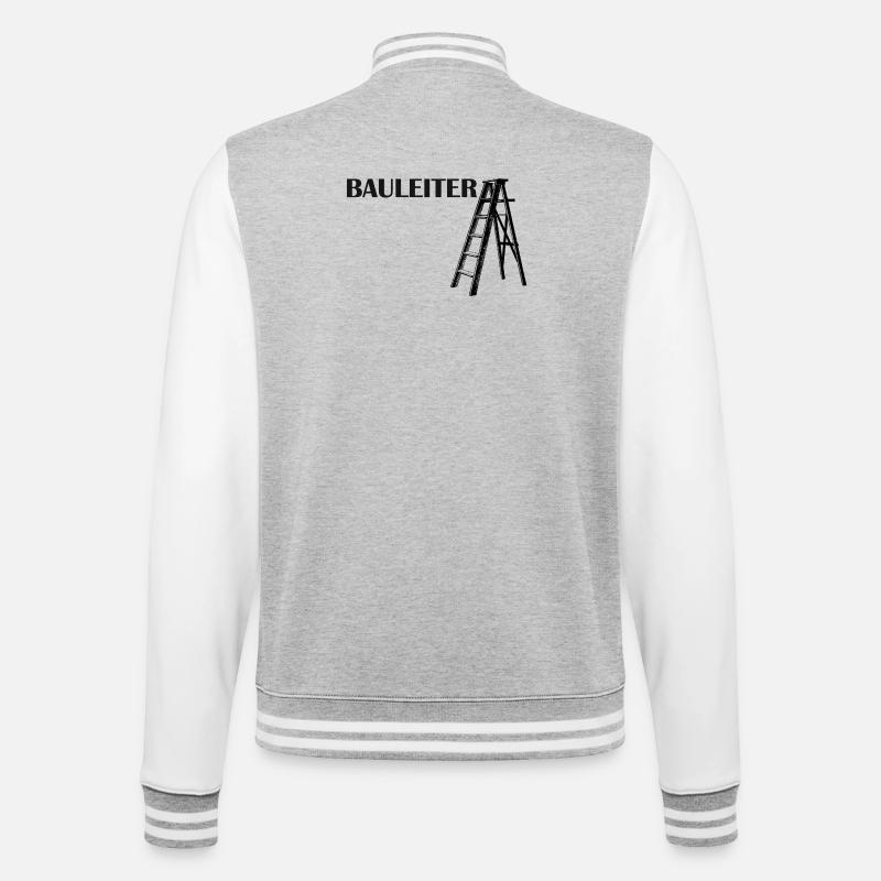 Bauleiter Typografie Baustellenstil - College-Sweatjacke - Grau meliert/Weiß