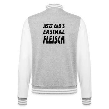 Fleisch - College-Sweatjacke - Grau meliert/Weiß - Hinten - Marisol (170cm)