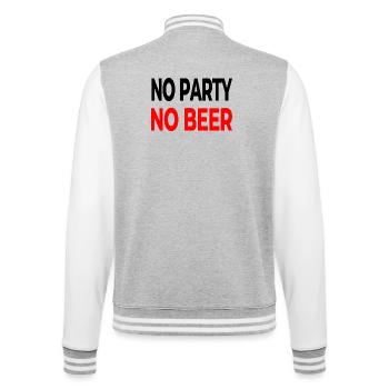 Party - College-Sweatjacke - Grau meliert/Weiß - Hinten - Marisol (170cm)