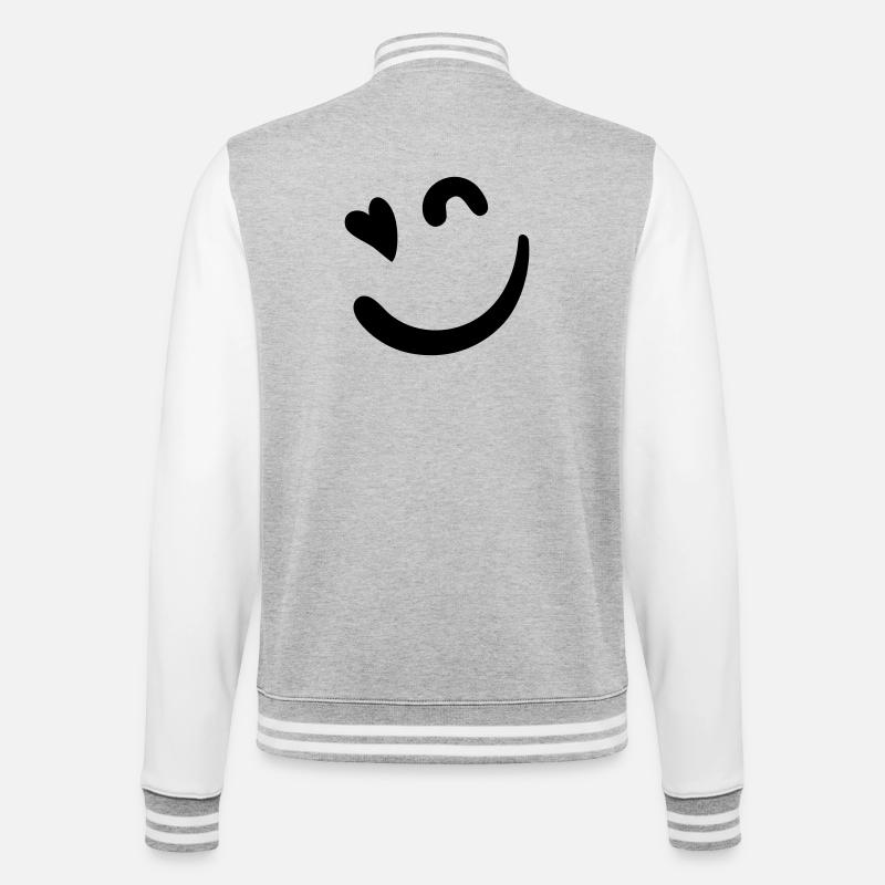 Logo Beacon – Vert néon - Veste Teddy - gris chiné / blanc