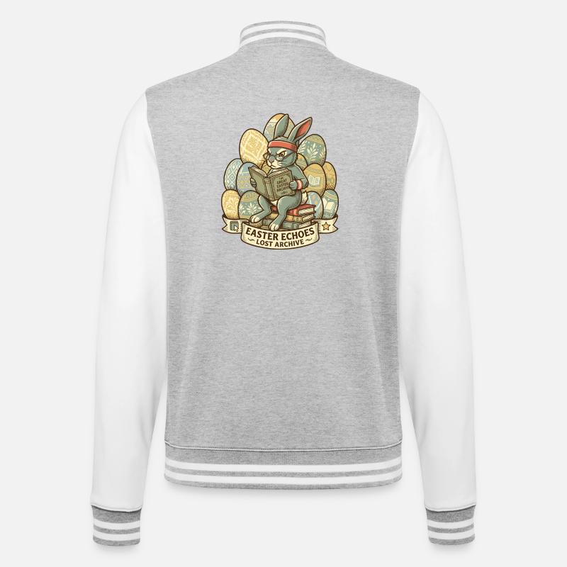 Archiviste du lapin de Pâques - Veste Teddy - gris chiné / blanc