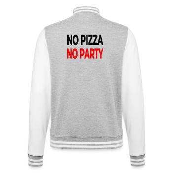 Pizza - College-Sweatjacke - Grau meliert/Weiß - Hinten - Marisol (170cm)