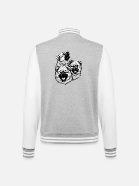 Eurasier | Fluffies - College Sweat Jacket - heather grey/white