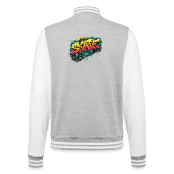 Skate Graffiti Explosion - Veste Teddy - gris chiné / blanc - Dos - Marisol (170cm)