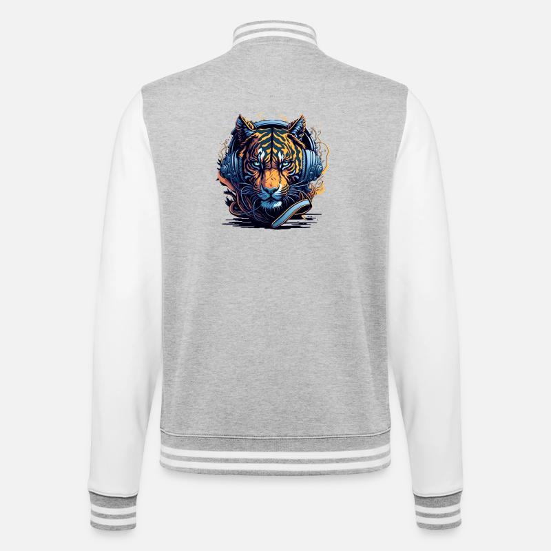 DJ Casque Neonflair - Veste Teddy - gris chiné / blanc