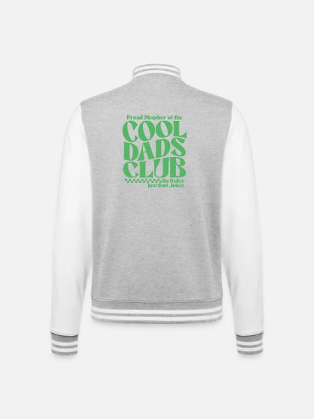 Cool Dads Club - Papa Vatertag Geschenk - College-Sweatjacke - Grau meliert/Weiß