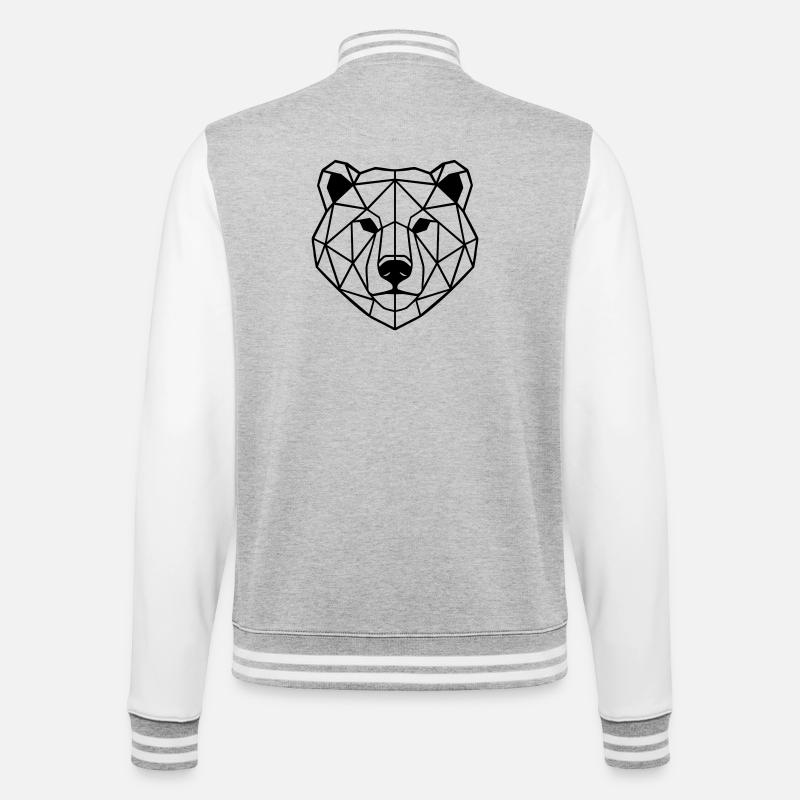 Polygone d’ours - Veste Teddy - gris chiné / blanc