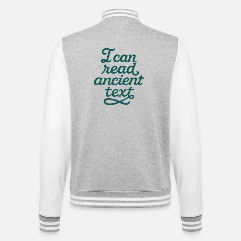 Ancient Script Tee - College Sweat Jacket - heather grey/white