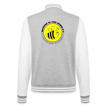Abeille Où est le miel - Veste Teddy - gris chiné / blanc - Dos - Marisol (170cm)