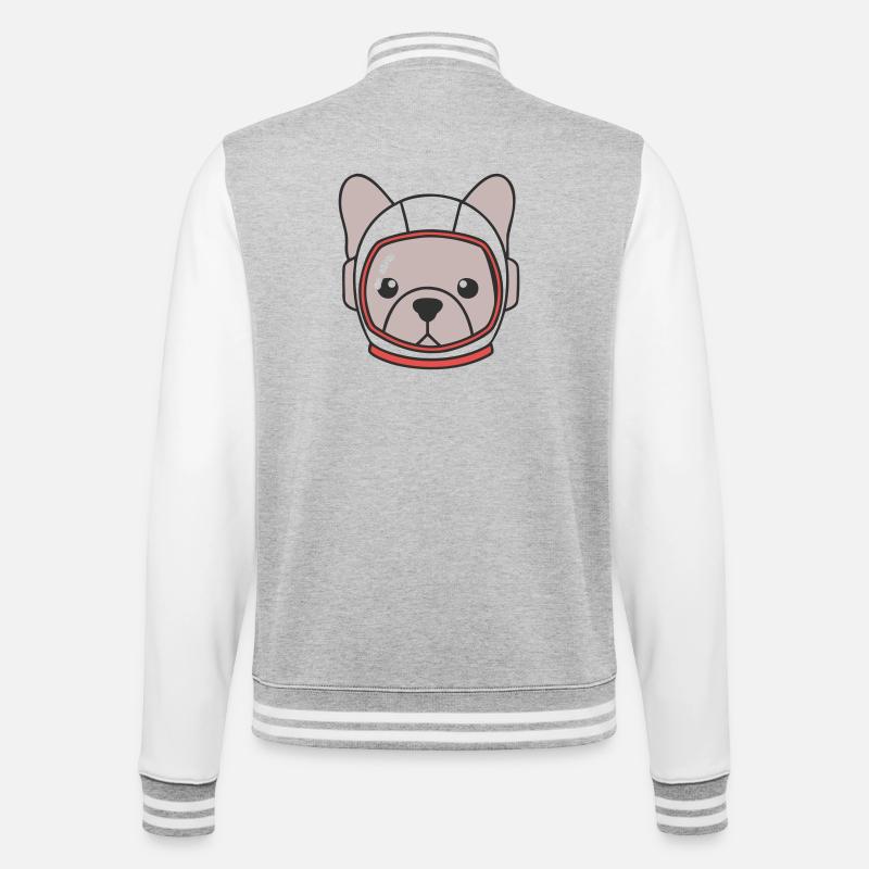 Casque d’astronaute français Espace - Veste Teddy - gris chiné / blanc