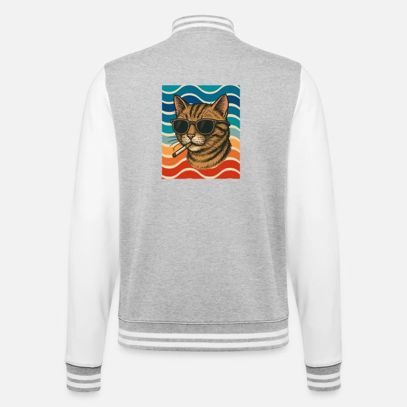 Lunettes de soleil d’été pour chat - Veste Teddy - gris chiné / blanc